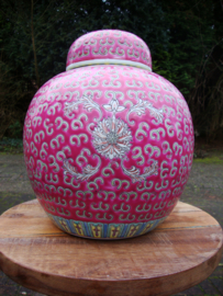Grote gemberpot - roze - VERKOCHT