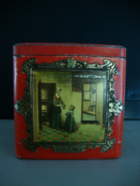Oud blikje / trommel - afbeelding schilderijen Rembrandt e.a - VERKOCHT