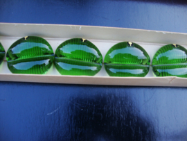 Vintage messenleggers - kaarthouders - Zweden - glas - groen - VERKOCHT
