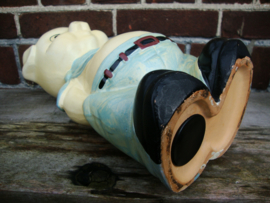 Grote spaarpot - vintage - biggetje / varken / stripfiguur - VERKOCHT