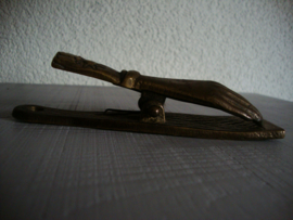 Koperen papierklem hand - VERKOCHT