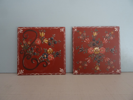 Tegels - bloemen - volkskunst - VERKOCHT