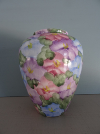 Vintage vaas - kleur - bloemen - VERKOCHT