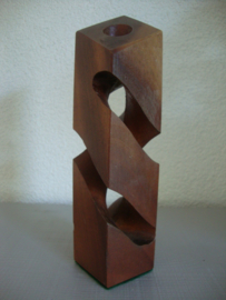 Houten kandelaar - VERKOCHT