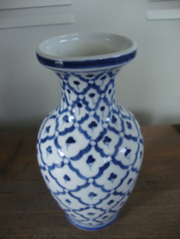 Blauw wit vaasje TS Holland design - VERKOCHT