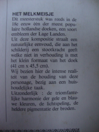 Oude prent Melkmeisje - Vermeer - VERKOCHT