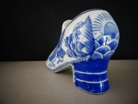 Porseleinen schoen - blauw/wit - Chinees - VERKOCHT