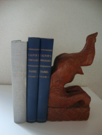 Boekensteunen olifant - hout - vintage - VERKOCHT