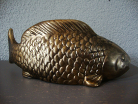 Vis - goud-/koperkleur - aardewerk - VERKOCHT