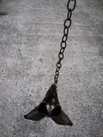 Hang olielamp - Jan de Graaf - bruin - keramiek - VERKOCHT