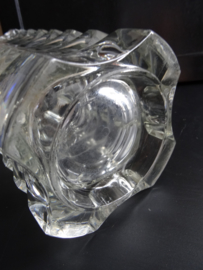 Vintage glazen vaas - dik glas - VERKOCHT