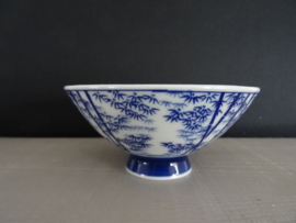 Schaaltjes blauw/wit - Set van 4 - VERKOCHT