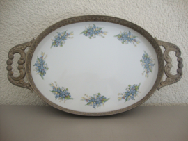 Dienblad brocante - bloemetjes - VERKOCHT