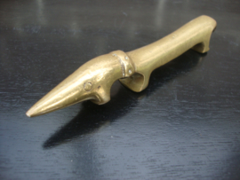Vintage opener teckel - koper/messing - VERKOCHT