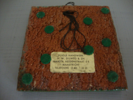 Wandtegel bloemen Pools handwerk - VERKOCHT