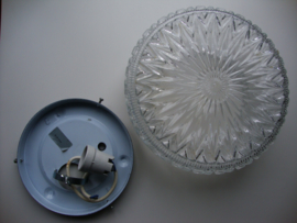 Vintage glazen plafonniere - VERKOCHT