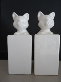 Boekensteunen poes - kat - vintage - VERKOCHT