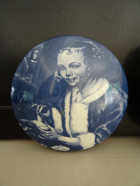 Delfts blauw dekselpotje - handpainted - VERKOCHT