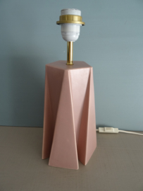 Vintage lamp - tafellamp - roze - VERKOCHT