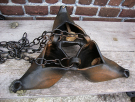 Hang olielamp - Jan de Graaf - bruin - keramiek - VERKOCHT