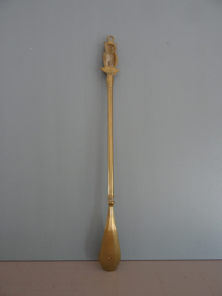 Lange schoenlepel - uil - koper of messing - VERKOCHT