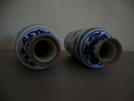 Vaasjes blauw / wit - VERKOCHT