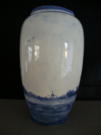 Delfts blauwe vaas - Hollands - handbeschilderd - VERKOCHT