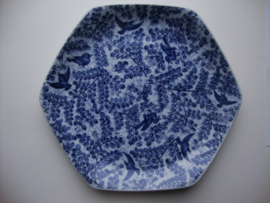 Japans bord blauw/wit zeshoekig - VERKOCHT