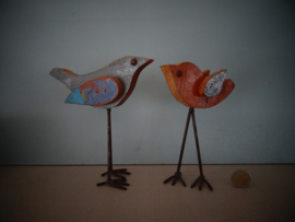Set van 2 - houten vogels