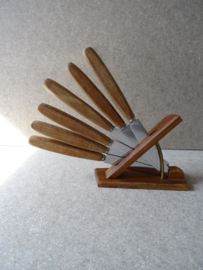 Vintage messenset - hout - VERKOCHT