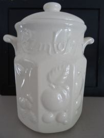 Witte dekselpot - Rumtopf pot - wit - VERKOCHT