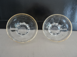 Vintage glazen schaaltjes - Set van 2