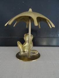 Vintage - kikker - koper of messing - VERKOCHT