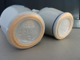Vintage kruikjes - blauw - VERKOCHT
