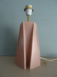 Vintage lamp - tafellamp - roze - VERKOCHT