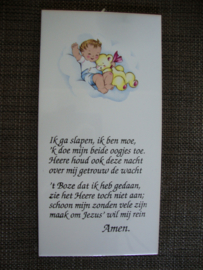 Tegel "ik ga slapen, ik ben moe.." - VERKOCHT