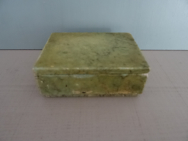 Natuurstenen doosje - groen - vintage - VERKOCHT