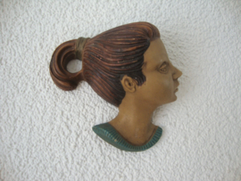 Vintage wanddecoratie - hoofdje - VERKOCHT