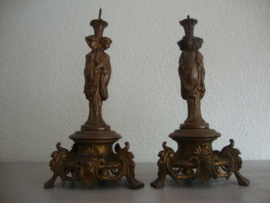 Set zware kandelaren - ca. 1920 - VERKOCHT