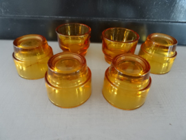 Eierdopjes - glas - amber - VERKOCHT