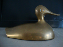 Koperen / messing eend - vintage - VERKOCHT