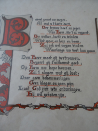 Kalligrafie tekst - N. Ten Have - Beveel gerust uw wegen - VERKOCHT