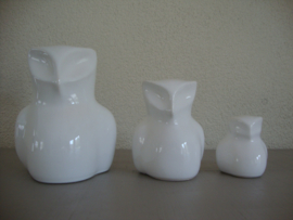 Vintage witte uiltjes - uil - VERKOCHT