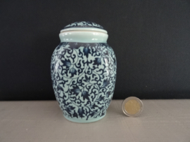 Dekselpotje Chinees - groen/blauw - VERKOCHT
