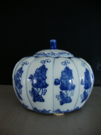 Chinees dekselpotje - blauw wit - VERKOCHT