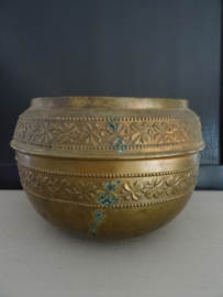 Vintage koperen bloempot - VERKOCHT