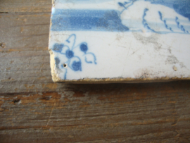 Oude tegel - blauw/wit - VERKOCHT