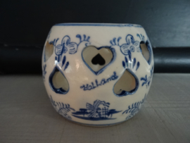 Waxinelichtjes Delfts blauw - set van 2 - Handpainted - VERKOCHT