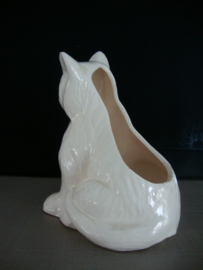 Vintage bloempotje poes - kat - VERKOCHT