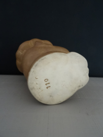 Vintage Vieux gres - (bloem)pot hoofd - VERKOCHT